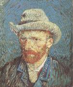 Vincent Van Gogh Self-Portrait wtih straw hat (nn04) oil on canvas